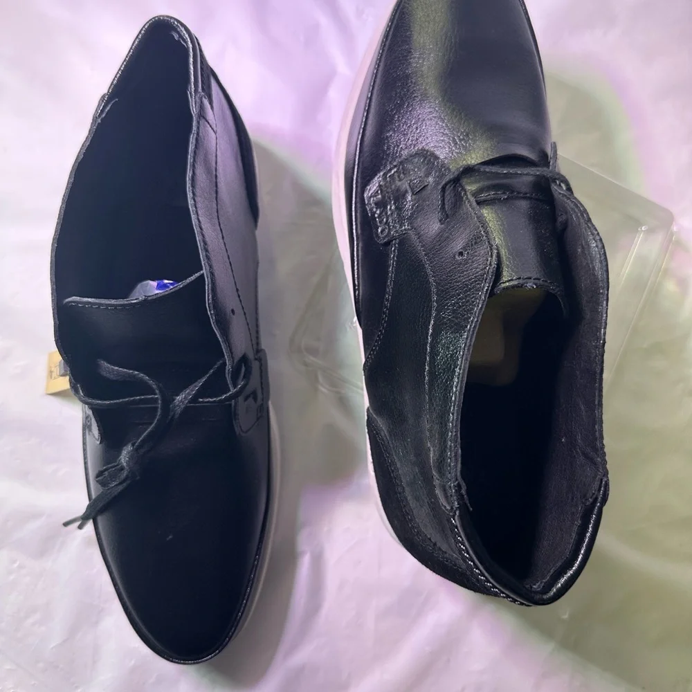 Vlado Black Leather Chukka Boots for Men